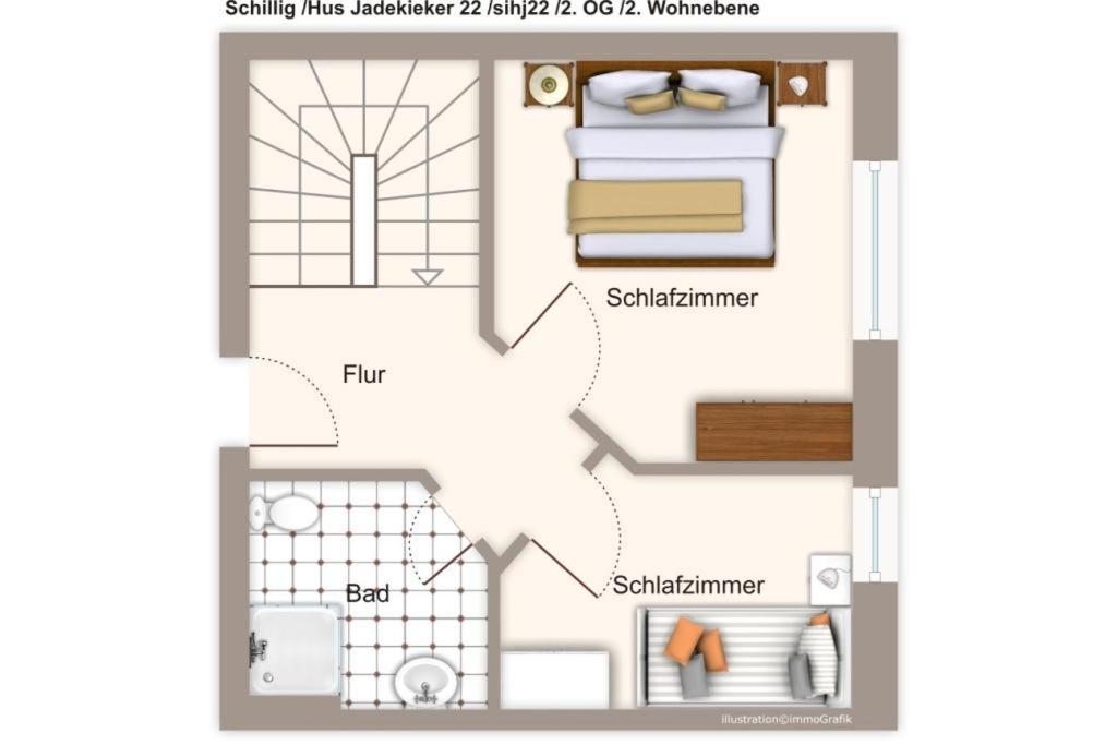 Appartement Hus Jadekieker Hus Jadekieker 22 à Schillig Extérieur photo