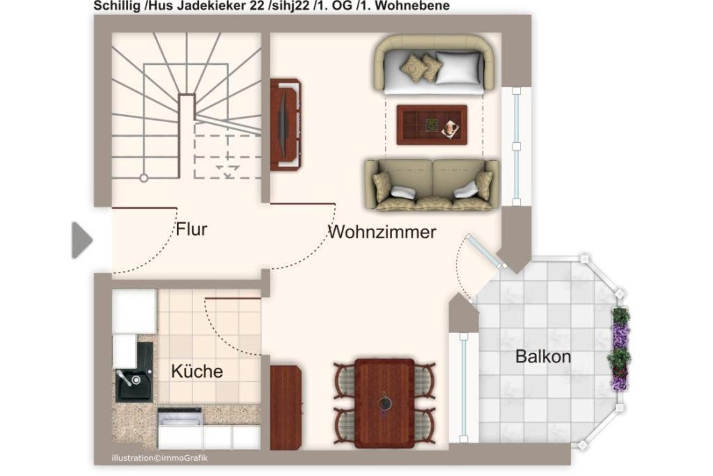 Appartement Hus Jadekieker Hus Jadekieker 22 à Schillig Extérieur photo